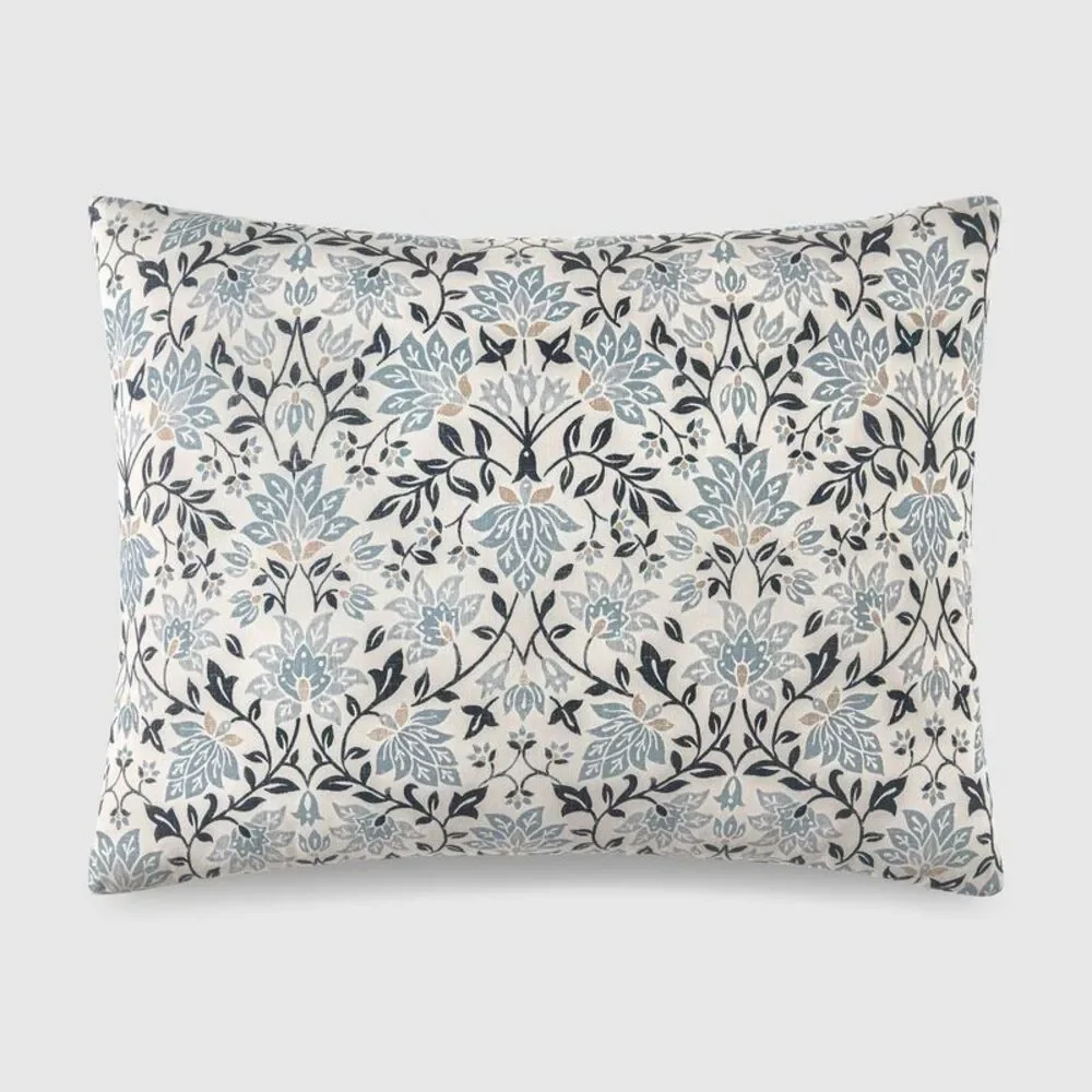 Jeremiah Brent Home 3pc King Floral 'Geneva' Cotton Comforter Set Blue